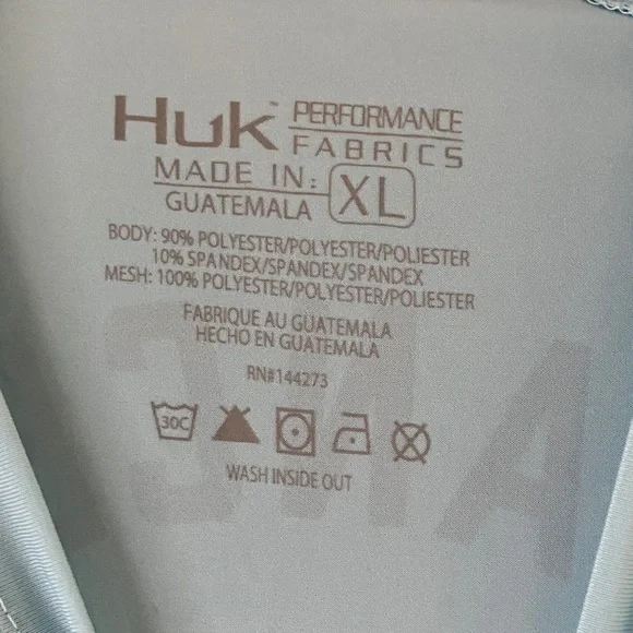 Huk Men's Sky Blue Long Sleeve - Picture 3 of 6